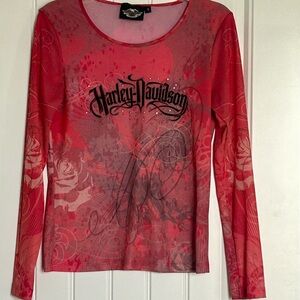 Harley-Davidson Graphic Long Sleeve Tee with Script Logo